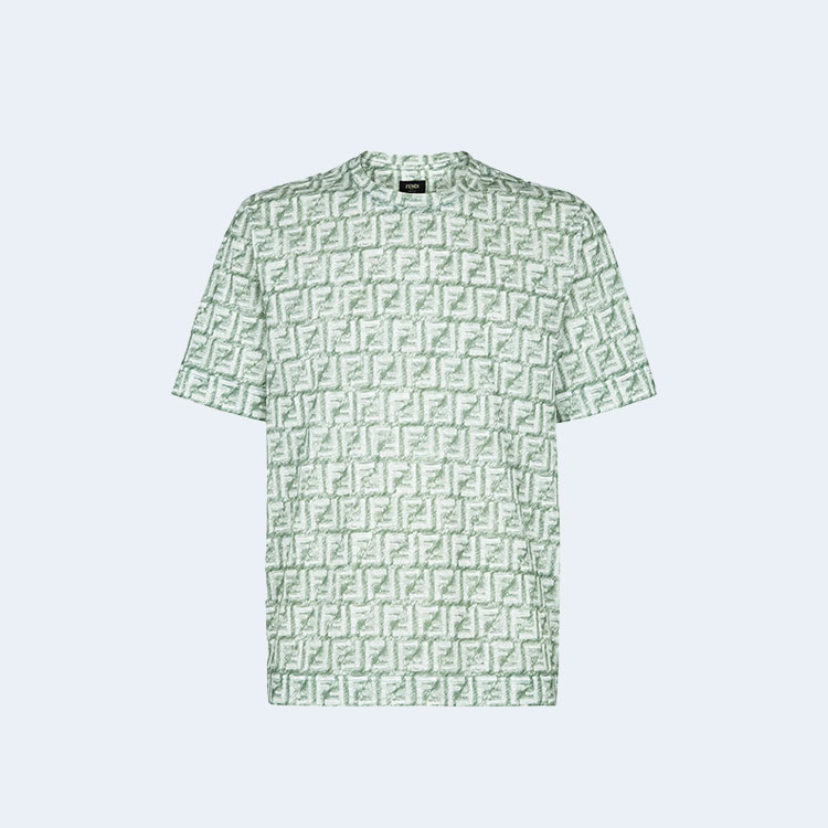 펜디 그린 FF 코튼 티셔츠