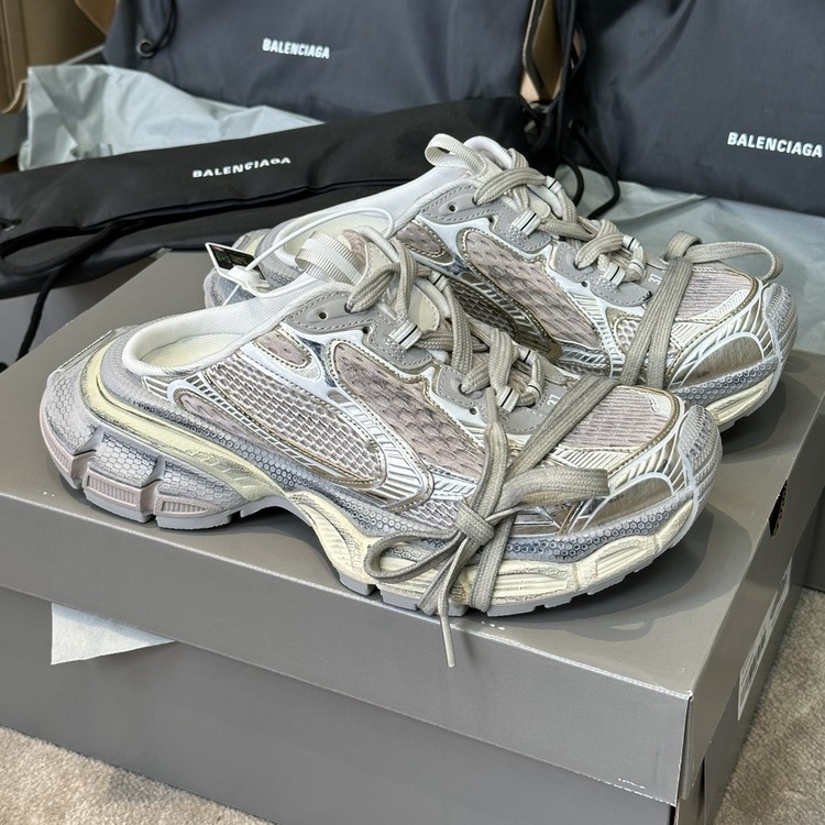 발렌시아가 3XL 그레이 뮬 스니커즈