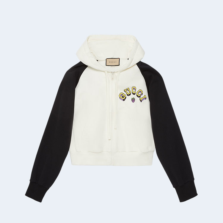 구찌 코튼 저지 후드집업