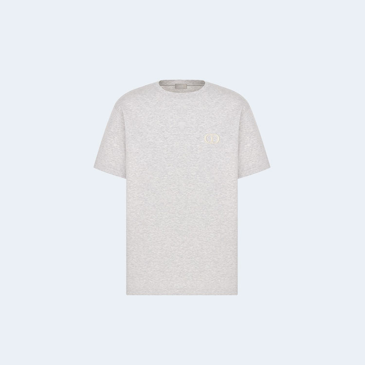 디올 CD 캐주얼 핏 티셔츠 그레이
