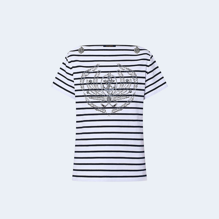 루이비통 스트라이프드 앵커 티셔츠 1AFMU3