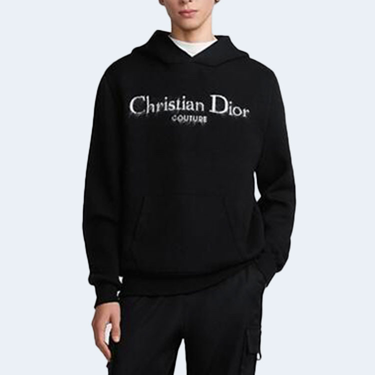 디올 크리스찬 디올 커츄얼 후드 스웨트 셔츠 블랙