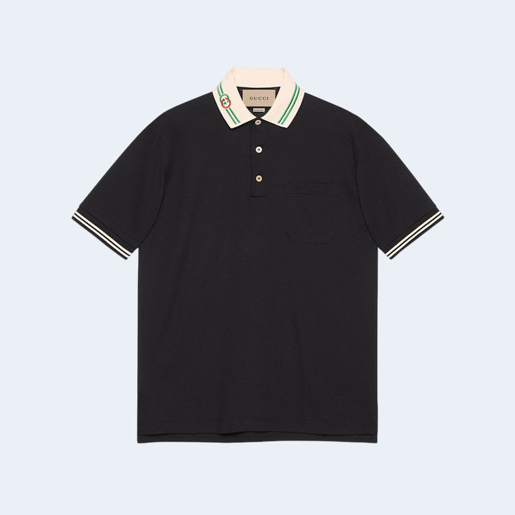 구찌 코튼 피케 폴로 셔츠