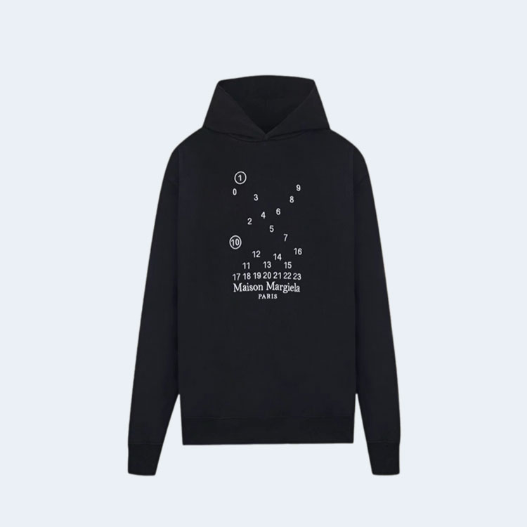 메종 마르지엘라 넘버 로고 프린팅 후드