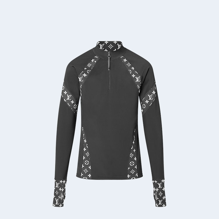 루이비통 지퍼 테크니컬 롱 슬리브드 탑 1AFAZ2