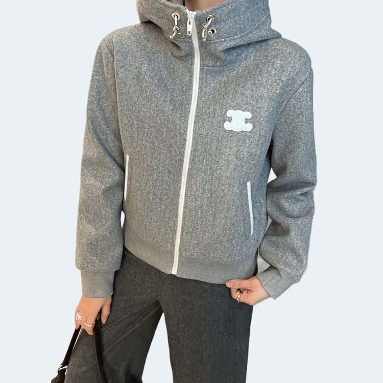 셀린느 블루종 트리옹프 재킷 그레이