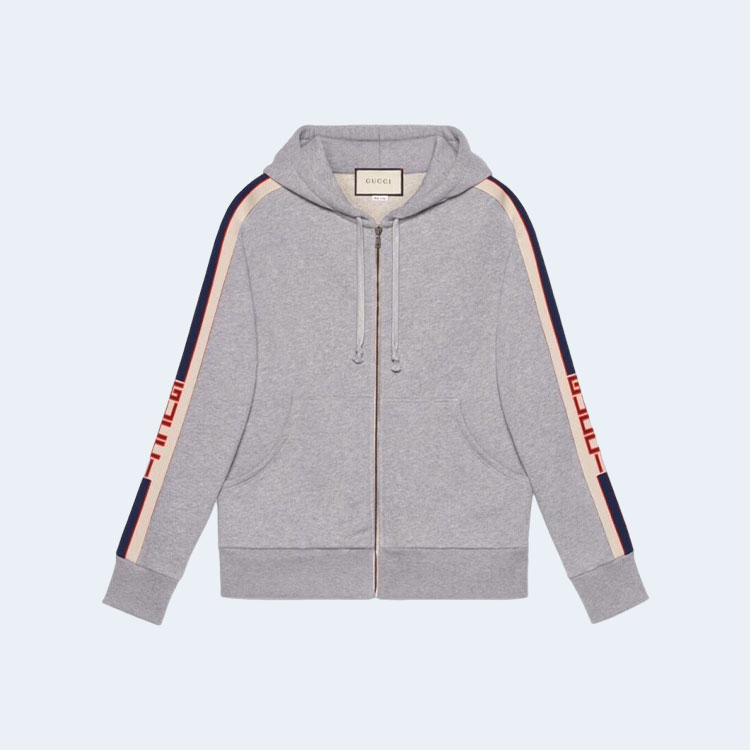 구찌 스트라이프 스웻 후드 자켓