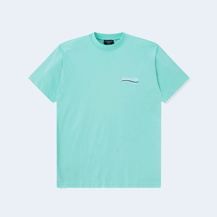 발렌시아가 웨이브 로고 오버핏 티셔츠 민트