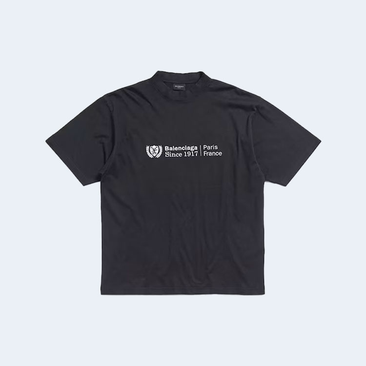 발렌시아가 인스티튜셔널 미디엄 핏 티셔츠