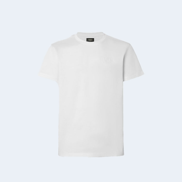펜디 코튼 티셔츠 화이트 FY1319