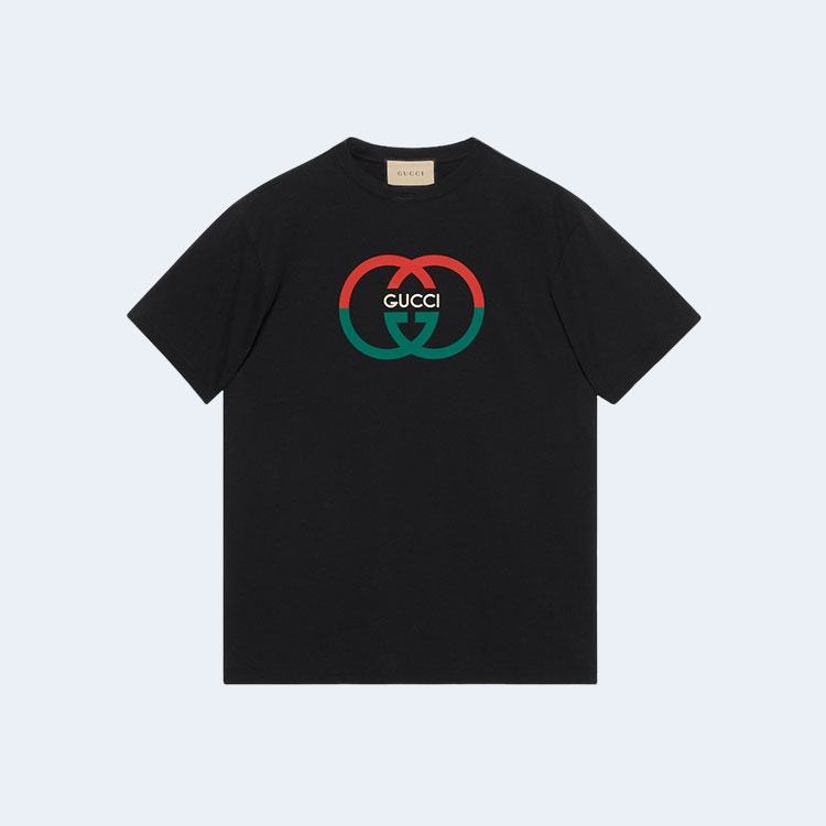 구찌 코튼 저지 프린트 티셔츠