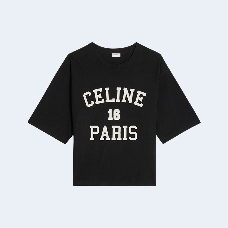 셀린느 파리스 루즈 티셔츠 블랙