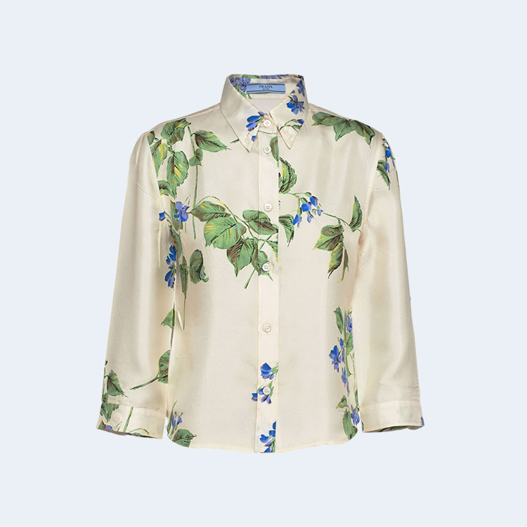 프라다 플로럴 프린트 셔츠