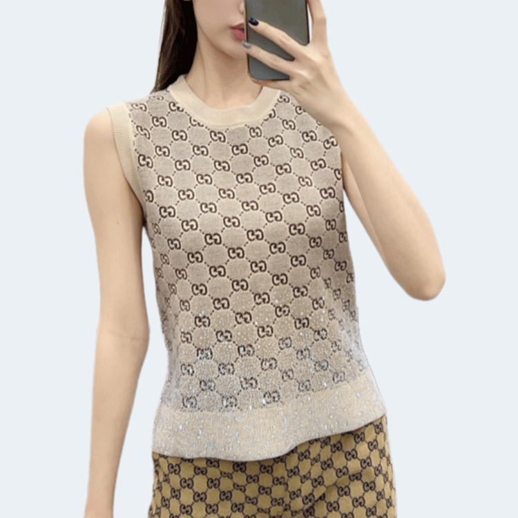 구찌 자수 울 GG 자카드 베스트