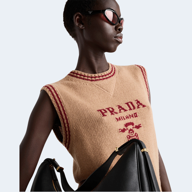 프라다 울 앤 캐시미어 베스트