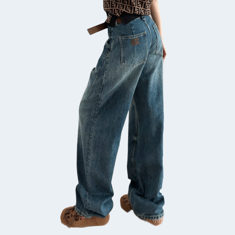 미우미우 스티치 데님 진