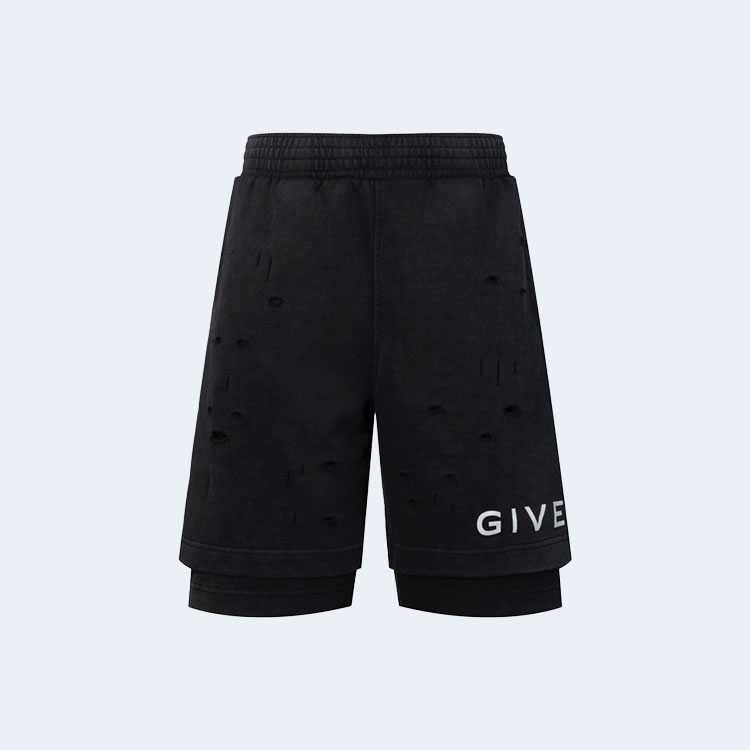 지방시 로고 프린트 트랙 쇼츠