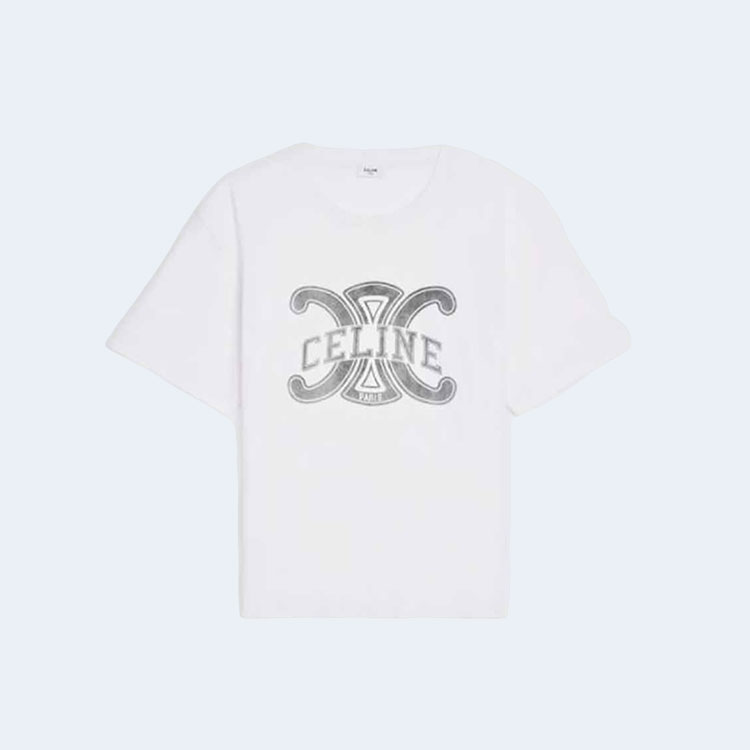 셀린느 트리오페 오버사이즈 로고 티셔츠