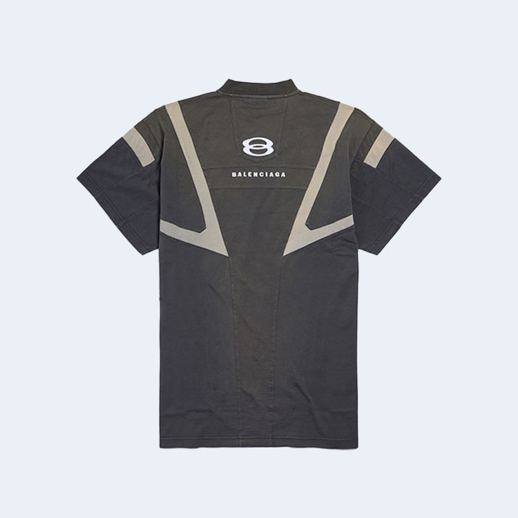 발렌시아가 유니티 스포츠 아이콘 바이커 오버사이즈 티셔츠 블랙