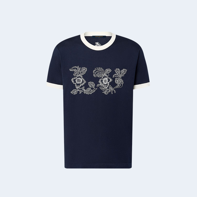 루이비통 그래픽 인타르시아 코튼 크루넥 티셔츠