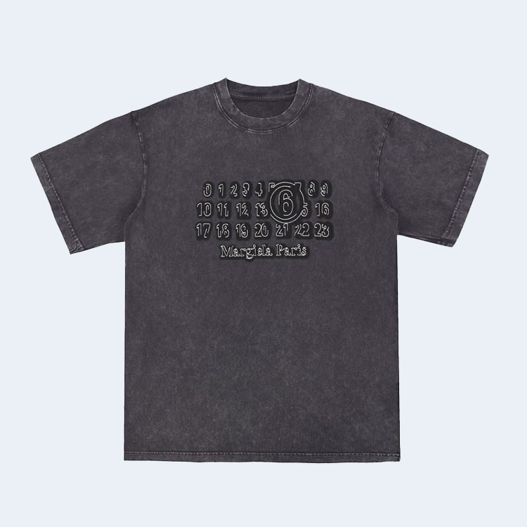 메종 마르지엘라 워시드 루즈핏 티셔츠 그레이