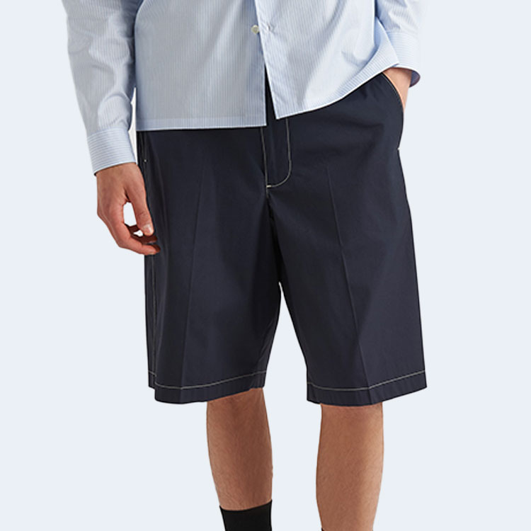 프라다 스트레치 포플린 버뮤다 쇼츠