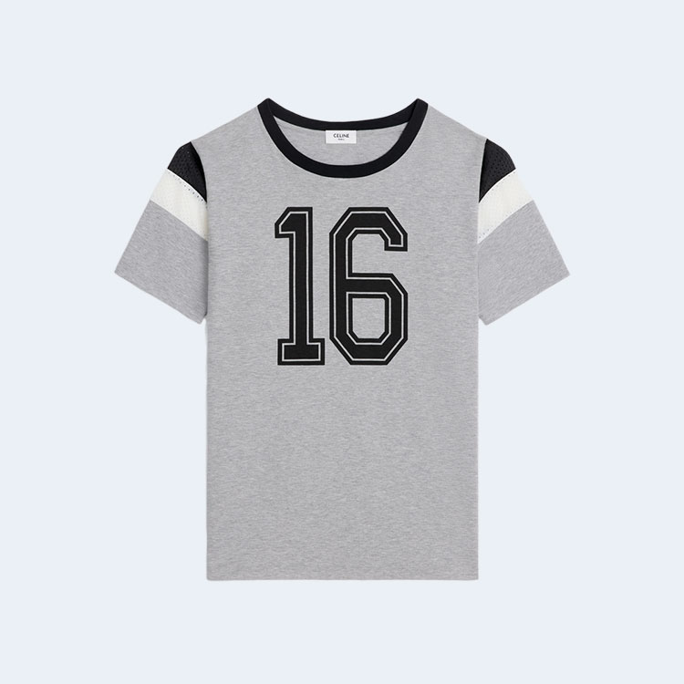 셀린느 16 70's 코튼 저지 티셔츠 그레이
