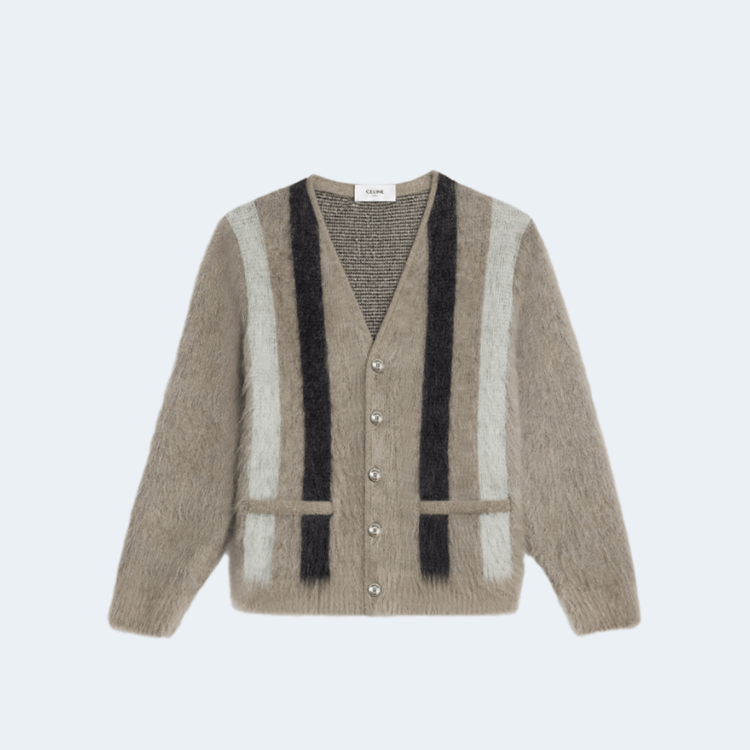 셀린느 브러시드 모헤어 가디건