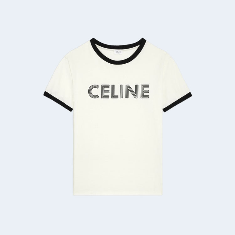 셀린느 루스 코튼 저지 티셔츠 화이트