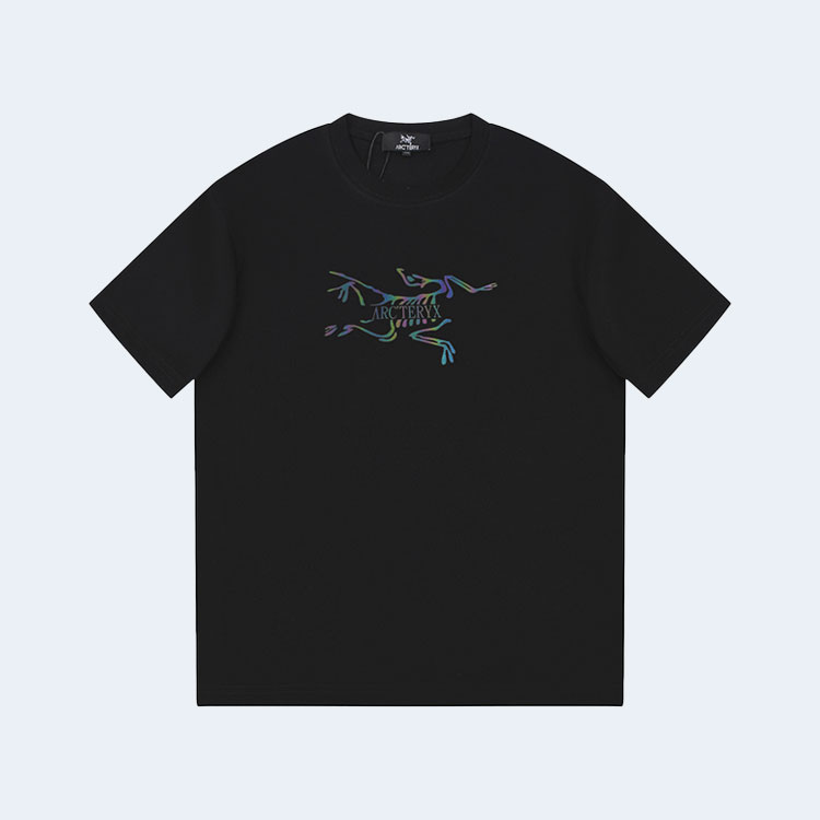 아크테릭스 3D 컬러풀 그래픽 티셔츠 블랙