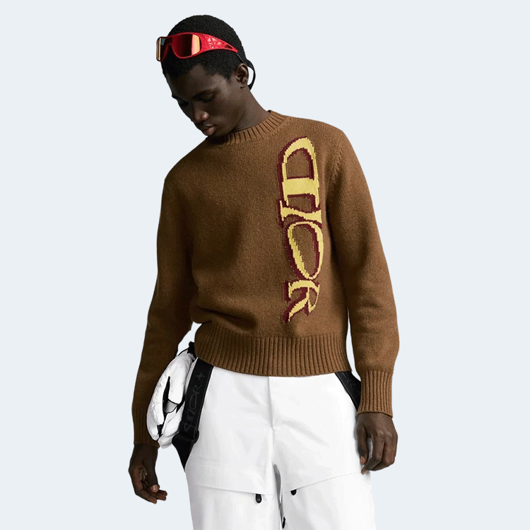 디올 x 루이스해밀턴 니트 스웨터 브라운