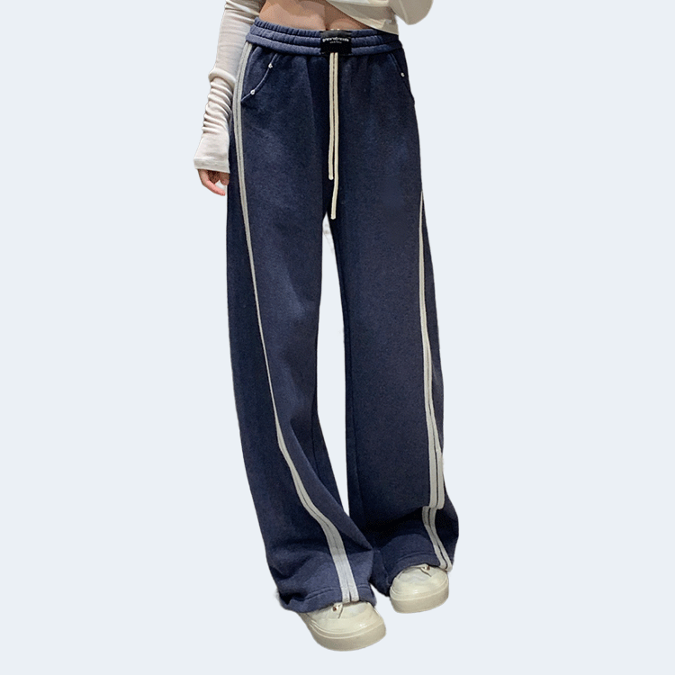 알렉산더왕 로고 밴딩 팬츠 퍼플