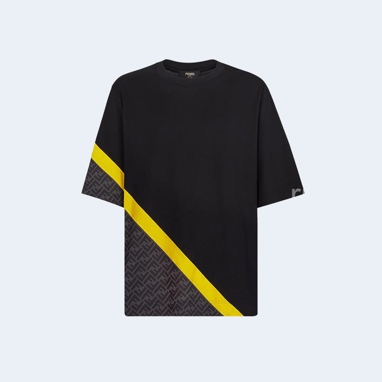 펜디 로고 크루넥 티셔츠