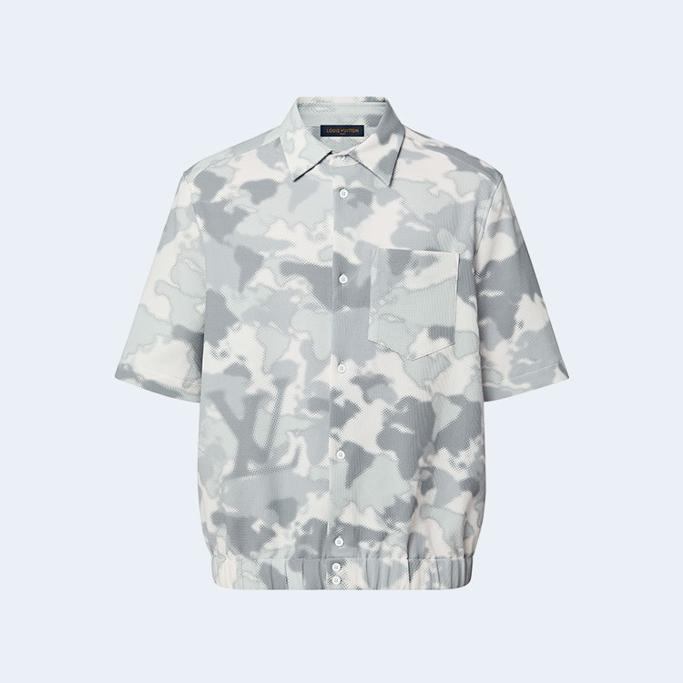 루이비통 코튼 블렌드 숏 슬리브 셔츠 1AFAVP