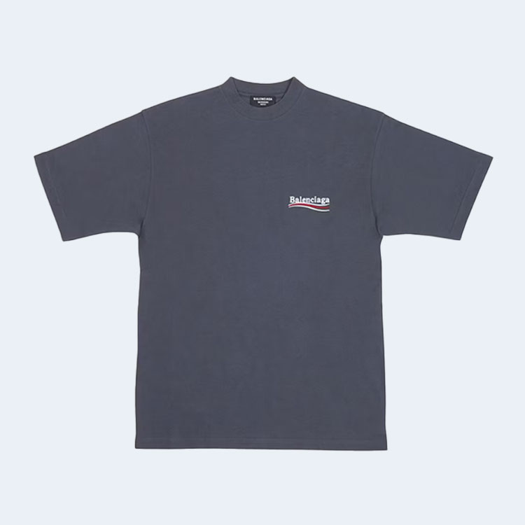 발렌시아가 폴리티컬 캠페인 오버사이즈 티셔츠 그레이