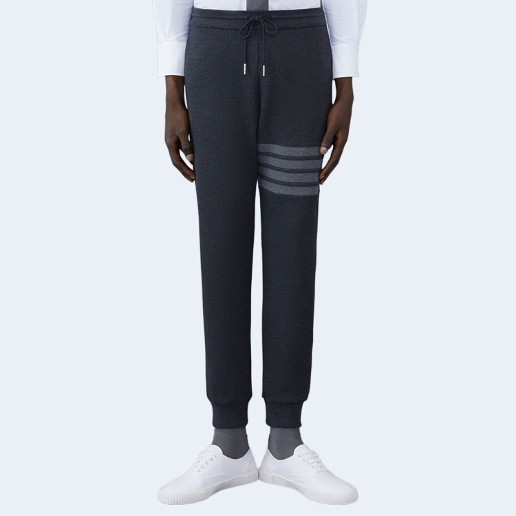 톰브라운 차콜 컴팩트 와플 4-바 스웨트팬츠