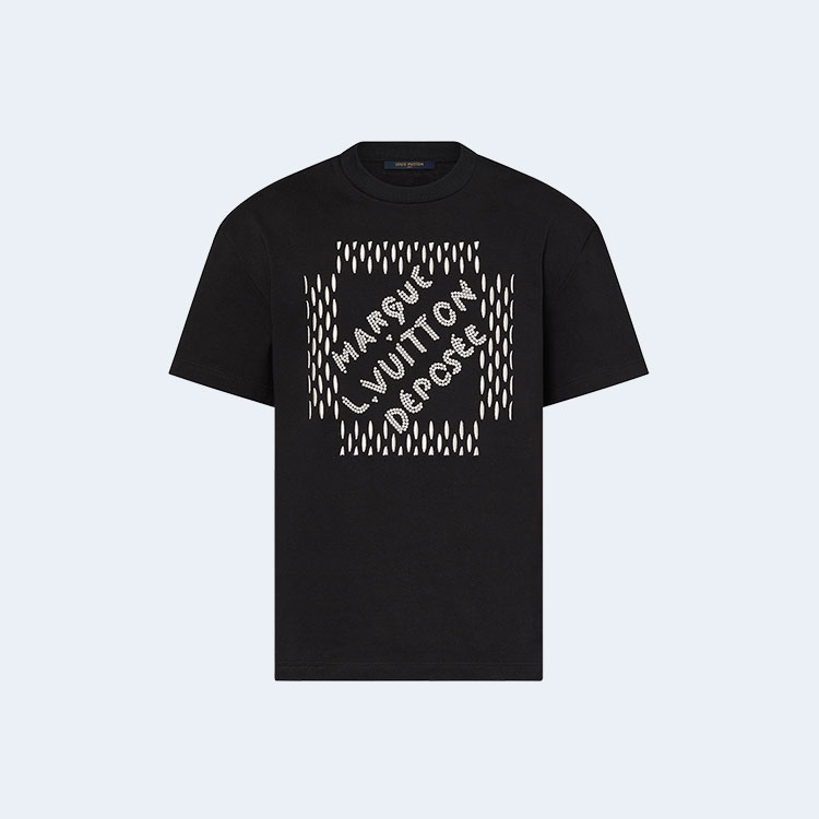 루이비통 엠브로이더드 시그니처 코튼 티셔츠 1AFJFH