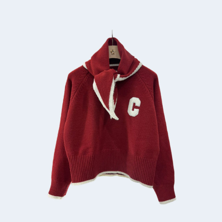 셀린느 숄 크루넥 니트 스웨터