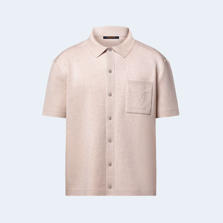 루이비통 모노그램 엠보싱 니트 반팔 셔츠