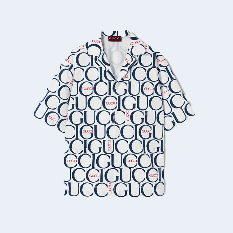 구찌 맥시 프린트 패브릭 셔츠