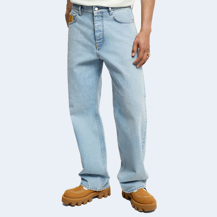 루이비통 와이드 레그 핏 데님 팬츠