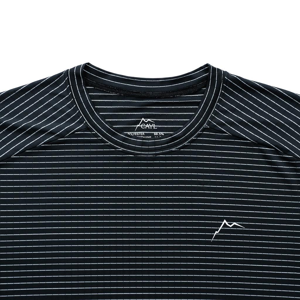 【CAYL】 stripe logo short sleeve / black CAYL (케일) / stripe logo short sleeve / black : 굿스포츠