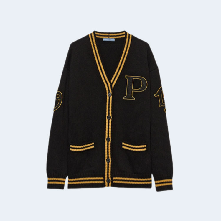 프라다 울 앤 캐시미어 가디건