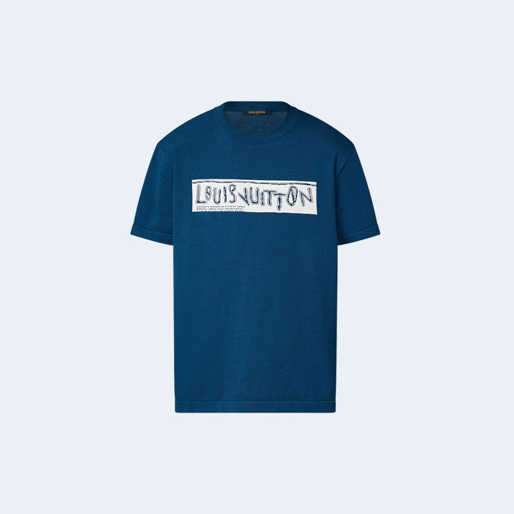 루이비통 반소매 코튼 크루넥