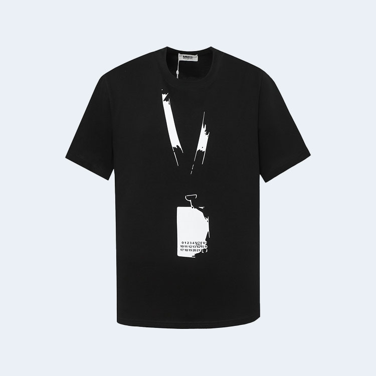 메종 마르지엘라 백 스테이지 패스 티셔츠 블랙