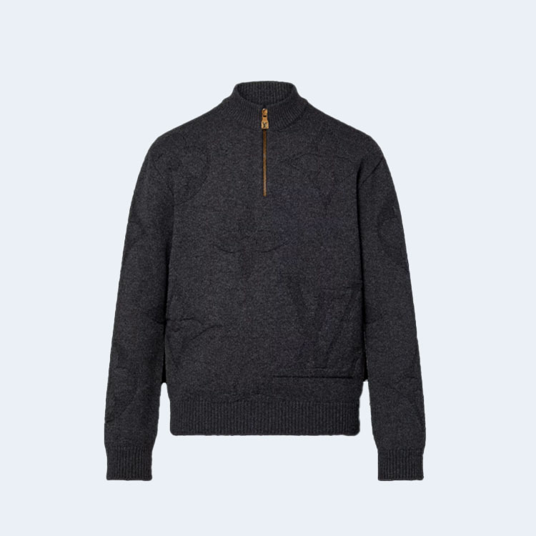 루이비통 모노그램 자카드 울 하프 지퍼 풀오버 1AFXYB