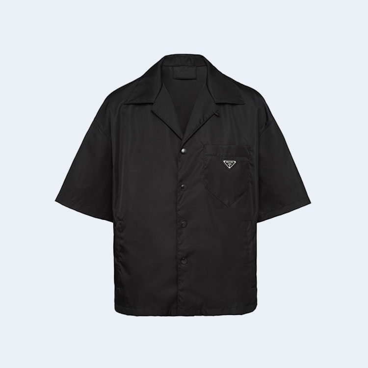 프라다 리나일론 쇼트 슬리브 셔츠