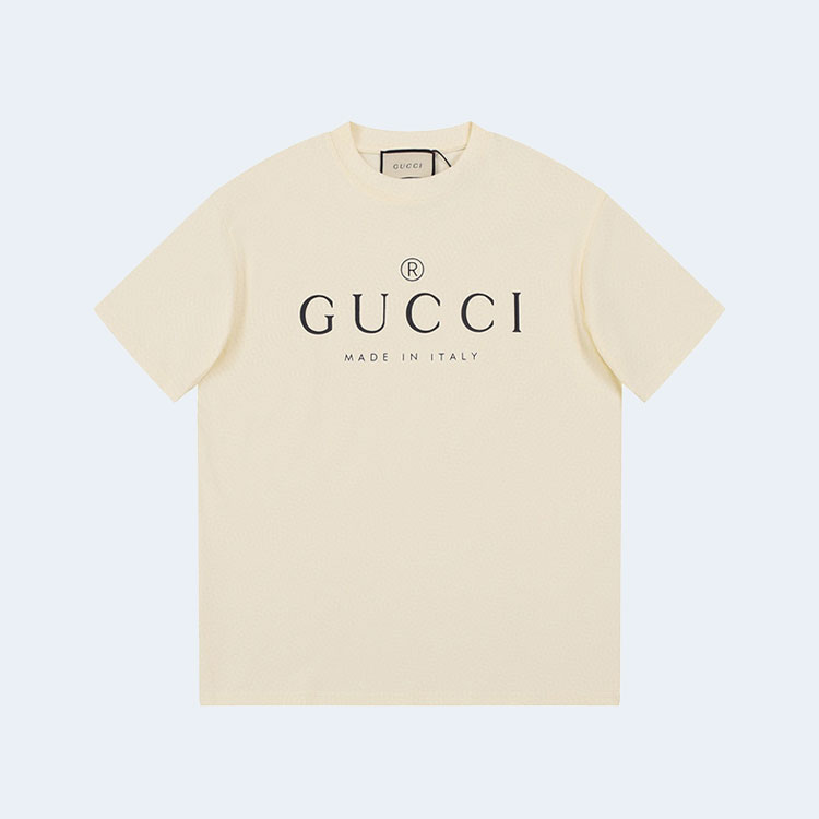 구찌 오리지널 로고 베이지 티셔츠