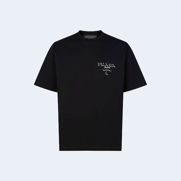 프라다 코튼 티셔츠 블랙