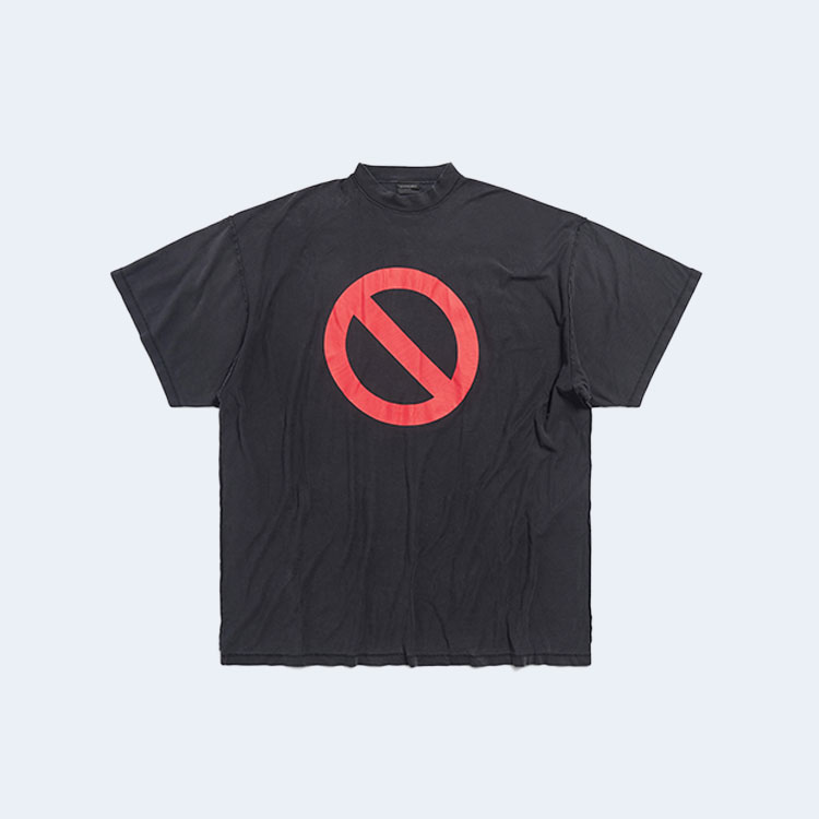 발렌시아가 뮤직 BFRND 시리즈 커넥티드 오버사이즈 티셔츠